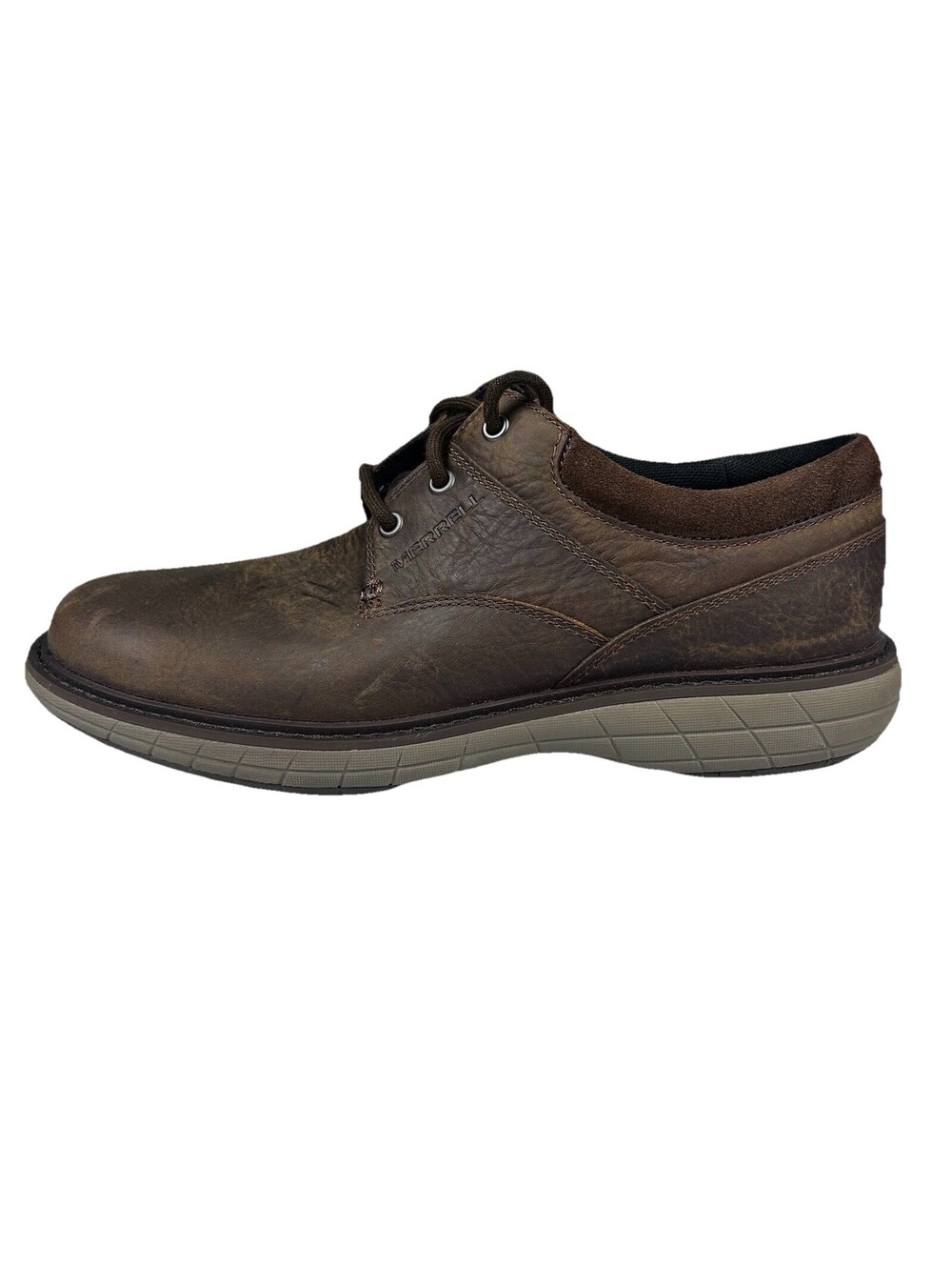 Merrell World Vue Lace Up Casual Shoes Men's Size 7.5 Dark Brown Leather Sneaker